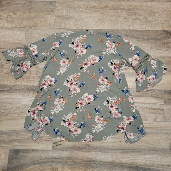 Gypsies & Moondust Floral Open Cardigan Kimono Women's Large - Picture 2 of 7